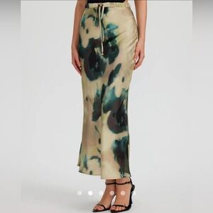Zara Watercolour Print Skirt